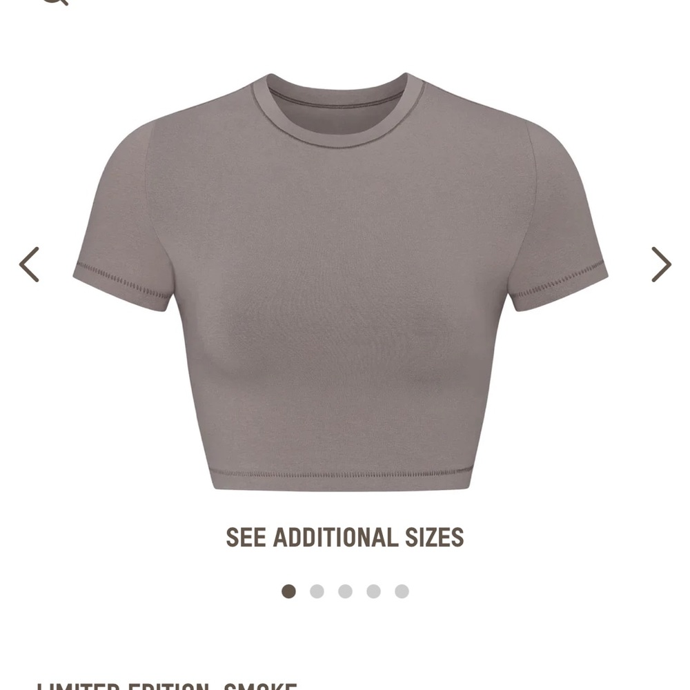 Skims Cropped Cotton Jersey T shirt
